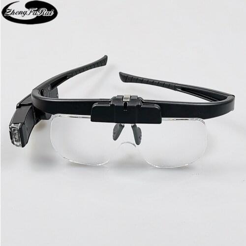 Multi-Function Magnifying Glass with LED Rechargeable Glasses Magnifying Glass Multi-Lens Magnifying Glass