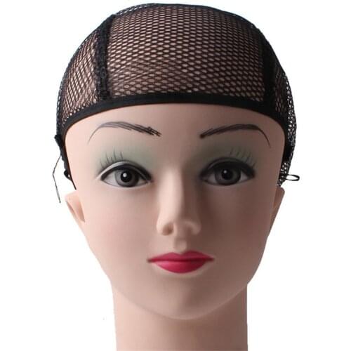 5 Pcs New Popular Glueless Full Lace Wig Cap For Making Wigs Adjustable Black Color Wig Net Cap Weaving Caps Wig Caps