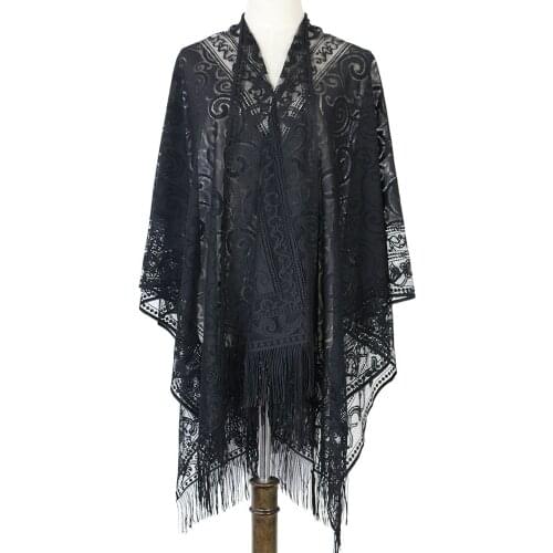 New Spring Summer Plus Size Loose Hollow Ponchos Capes Cloak Women Fashion Tassel Beach Cover Top for Travel Vacation