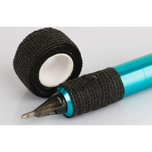 Disposable Tattoo Grips Bandage Tattoo Supplies Cohesive 6/12/24/48pcs Black Grip Cover Tattoo Machine Bandage