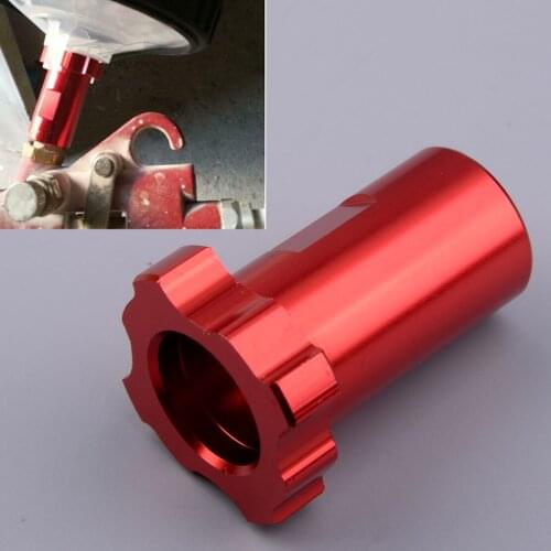 Spray Disposable Pot Adapter Connector fit for PPS Spray Cup Adapter Red Aluminum