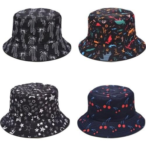 Women Men Spring Summer Beach Bucket Hats Headwear Outdoor Packable Fisherman Sun Caps Streetwear