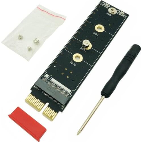 Riser PCIE to M2 Adapter NVMe SSD M2 to PCI Express X1 Adapter PCIE Riser M Key Connector Supports 2230 2242 2260 2280 SSD Disk