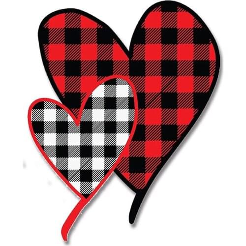 Simple plaid love sticker pattern printing Heat Transfer PVC Patch Printed Ironing For Clothing Manualidades Iron on patches
