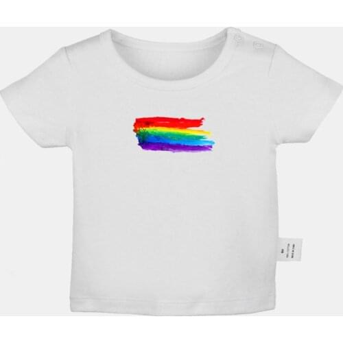Rainbow Graffiti Art Design Newborn Baby T-shirts Funny Rainbow Piano Key Printing Graphic Solid Color Short Sleeve Tee Tops