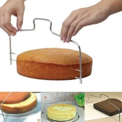 Adjustable Wire Cake Slicer Stainless Steel Leveler Pizza Dough DIY Cake Baking Tool Cutter Trimmer cutting kitchen bakeware