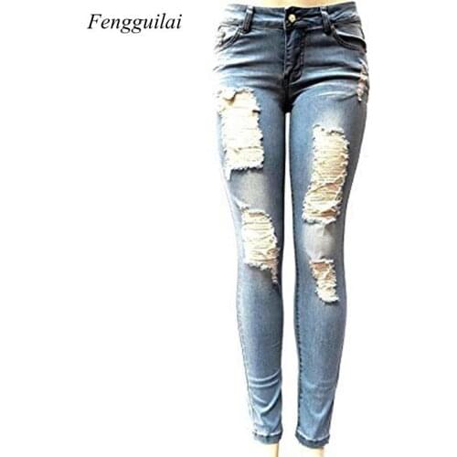 Sexy Spring Women Jeans High Waist Jeans Woman High Elastic Plus Size Women Jeans Femme Light Washed Casual Skinny Pencil Pants