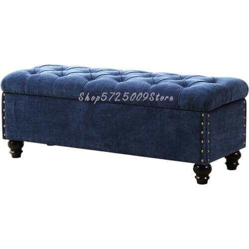Nordic rectangle try-on shoe changing stool storage sofa bench clothing store entrance storage home bed foot stool