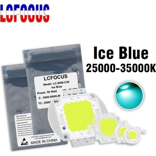 High Power LED COB Chip 1W 3W 5W 10W 20W 30W 50W 100W 200W 300W 500W Ice Blue Diode For 1 3 5 10 20 30 50 100 W Watt Light Beads