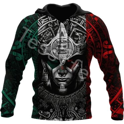 Tessffel Amazing Aztec Warrior 3D Printed Men/Women Sweatshirt Harajuku Zipper Hoodie Casual Unisex Jacket Pullover Style-A7