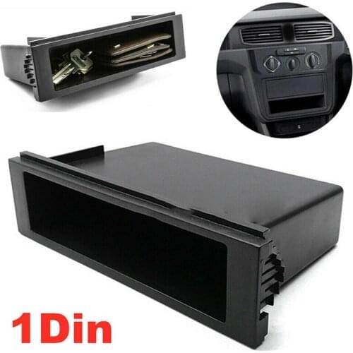 Universal Car Double 1 Din Dash Cup Holder Storage Box Plastic for Stereo Radio