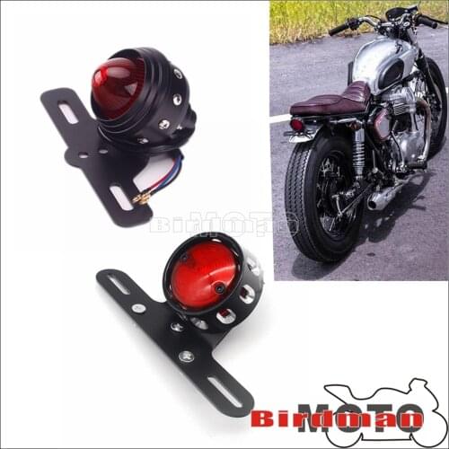 Motorbike Tail LED Light Accessories Cafe Racer Brake Stop Lamp Red Retro Taillight For Harley Suzuki Yamaha Kawasaki Chopper