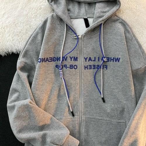 2021 New Arrival Autumn Women Sweatshirts Korean Hooded Long Sleeve Oversize Hoodies Vintage Preppy Style Letter Print Hoodie