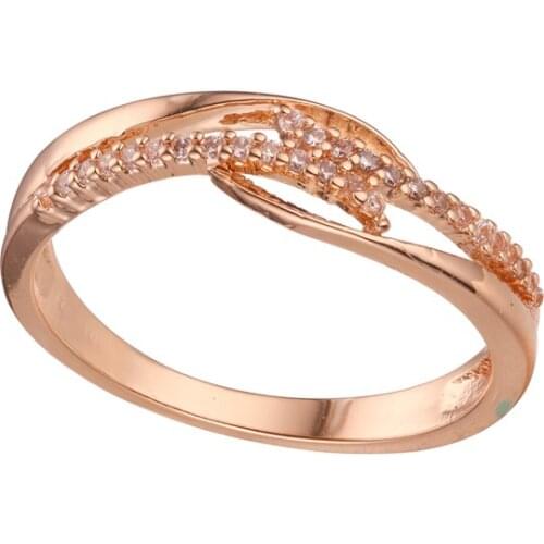 2021 New Trendy Women Ring Rose 585 Gold Color Fashion Jewelry Lady Anniversary Gift