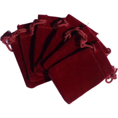 100pcs 5x7cm Small Velvet Gift Bags Black Red Blue Color Snake Jewelry Jade Storage Package Drawstring Pouches Free Shipping