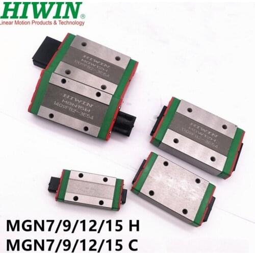 4pcs/lot 100% Original Hiwin linear block MGN7C MGN9C MGN12C MGN15C MGN7H MGN9H MGN12H MGN15H