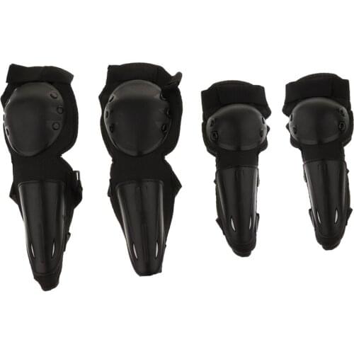 4 Pieces Adult Elbow Knee Shin Guard Pads Protectors For Motorcycle