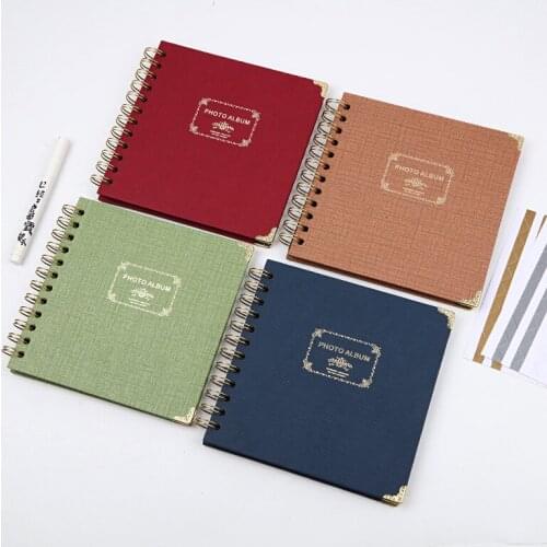 6 Inch Photo Album Hot Stamping DIY Children Manual Photo Album With Corner Protection Baby Growth Book Photo Album