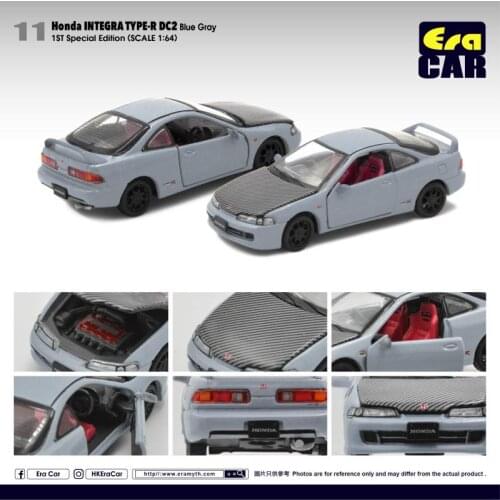 Era Car 1:64 Honda Intergra Type-R DC2 Blue Gray 1st Special Edition Diecast Model Car