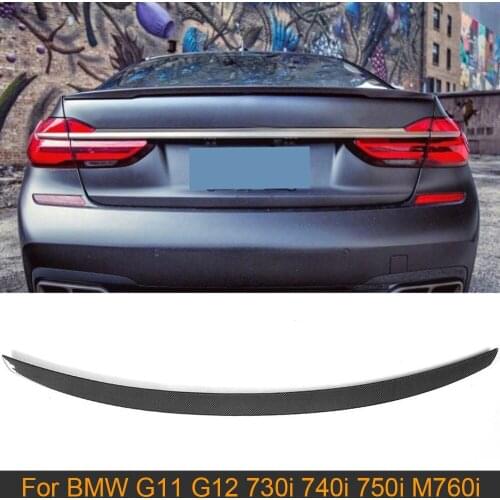 Carbon Fiber Car Rear Trunk Spoiler Wing for BMW 7 Series G11 G12 740i 750i Sedan 2016-2018 Rear Trunk Boot Lip Wing Spoiler FRP