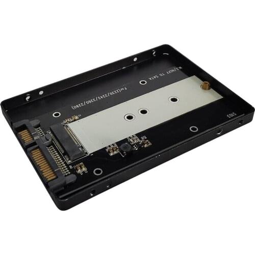 B Key NGFF M.2 to SATA 3.0 Adapter Card with Metal Housing M.2/NGFF SSD to 2.5" SATA 3.0 SSD Adapter for 2242/2260/2280mm M2 SSD