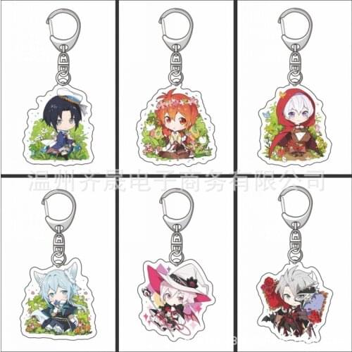 Anime Man Key Chain IDOLISH7 Acrylic Women Key Ring Chain for Pants Pendant Kids Key Holder Cartoon Jewelry Alloy Funny Brelok