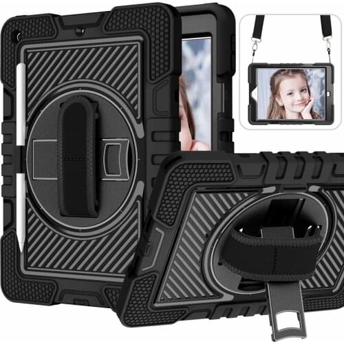 Tablet Case for IPad 10.2 7th 8th 9.7 2017 2018 Air4 Pro 11 Mini 4 5 Shockproof PC Silicon Hybrid Stand Full Body Kids Cover