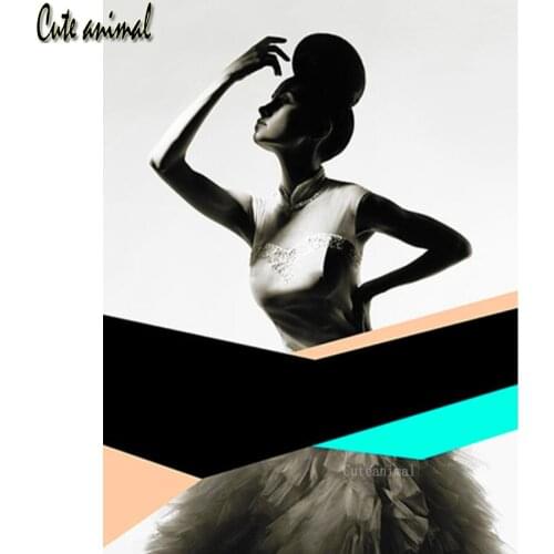 DIY Diamond Painting Full round Square drill Abstract fashion woman diamond Embroidery Cross Stitch kit Diamond mosaic Sale