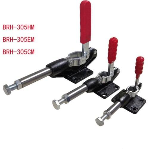 32/42/60mm Plunger Stroke Metal Push Pull Toggle Clamp Hand Tool 227/386/680Kg Plastic Cover Handle Ductile Iron Base Hardware