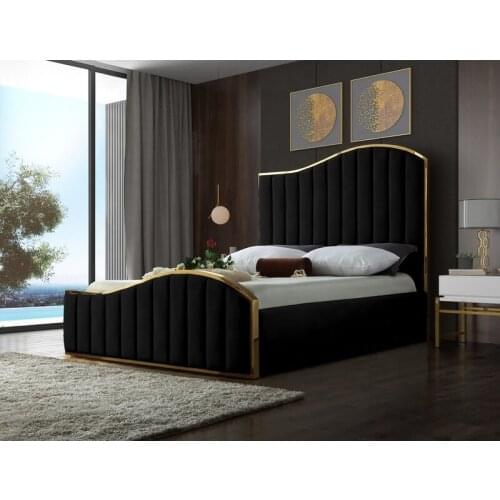 Classic Modern Latest Slat Support King Size Platform Wooden Bed bedroom set king