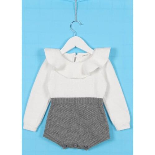 Baby Sweater Triangle Romper Knitted Jumpsuit Kids Girl Dresses Set Infant Clothing Infantil Little Girl Jumper Newborn Romper