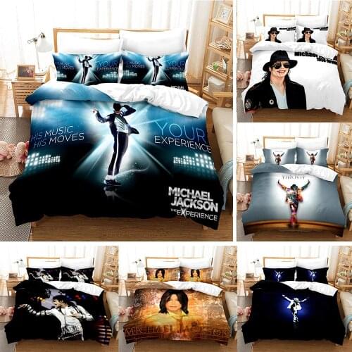 3D Printed Michael Jackson Bedding Set Duvet Covers Pillowcases Comforter Bedding Set Bedclothes Textile Home Queen King Single