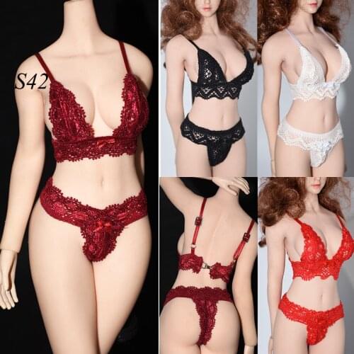 1/6 Scale Feamle Sexy Lace Underwear Women Clothes Set Costume Set Bra & Briefs for Female Action Figure Accessory 4 Style