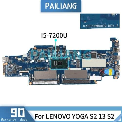 Mainboard For LENOVO YOGA S2 13 S2 I5-7200U Laptop motherboard DA0PS9MB8E0 SR2ZU DDR4 Tested OK