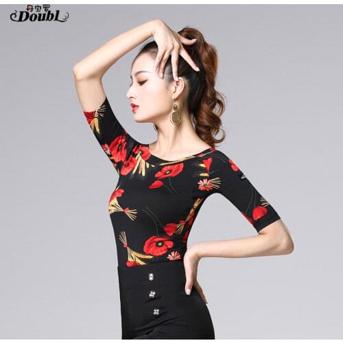 2019 new Sexy latin top Dance Clothes Women Latin Salsa Rumba Chacha Dance Performance Practice Costume