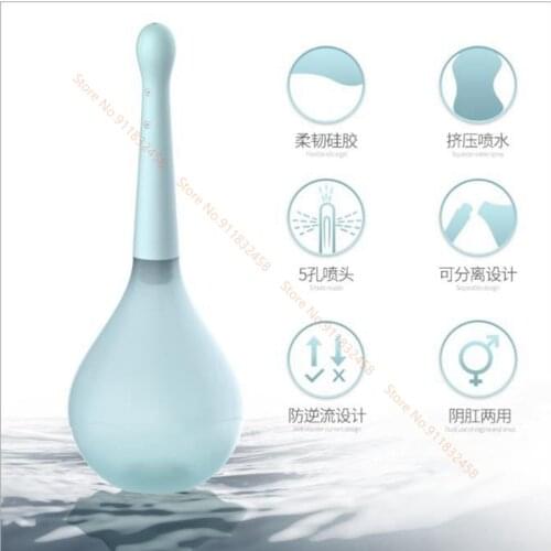 Anal Douche Wash Cleaner Shower Syringe Vagina Rectal Enema Colon Irrigation Cleaning Enema Device Adult Sex Toys For Women/Men