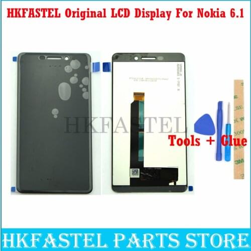 HKFASTEL Original LCD Display For Nokia 6 6.1 Nokia6.1 N6.1 nokia6 2018 2generations LCD Display Touch screen Repair parts