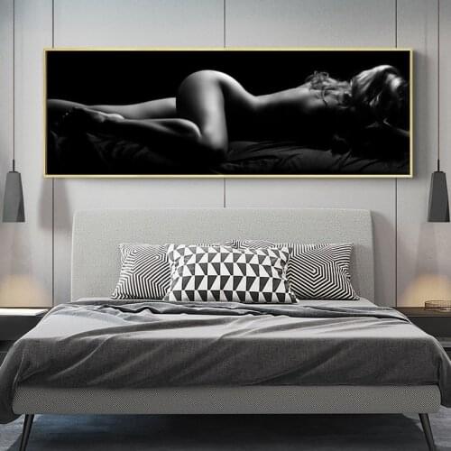 Modern Sexy Women Sleeping on The Bed Canvas Posters and Prints Wall Art Paintings Nude Body Pictures for Home Bedroom Decor