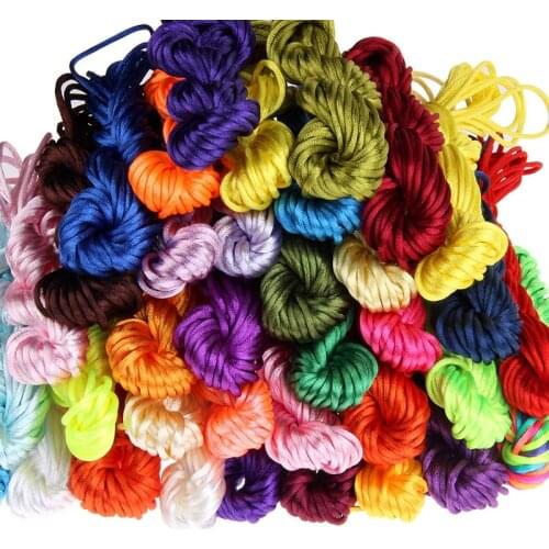 20M/lot 2.5mm Strong Braided bracelet Silk Macrame Cord Rope DIY Chinese Knot for Jewelry Bracelet Making Findings Thread Wire