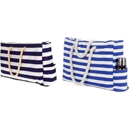 Beach Bag and Pool Bag Waterproof Phone Case with Rope Handles Top Magnet Clasp - Outside Pockets