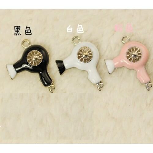 20pcs/lot Korean Enamel Charm hair dryer pendant charms for bracelet necklace DIY jewelry making DIY Jewelry Accessories