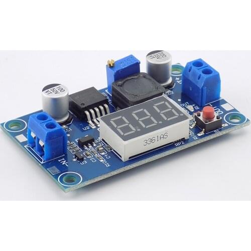LM2596 High Quality DC 4.0~40 to 1.25-37V With LED Voltmeter 2A Adjustable Voltage Regulator Step-down Power Converter Module
