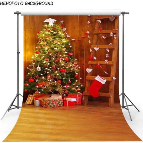 Christmas Background Fireplace Tree Winter Snow Window Backdrop Interior Baby Birthday Photography Background For Photo Studio