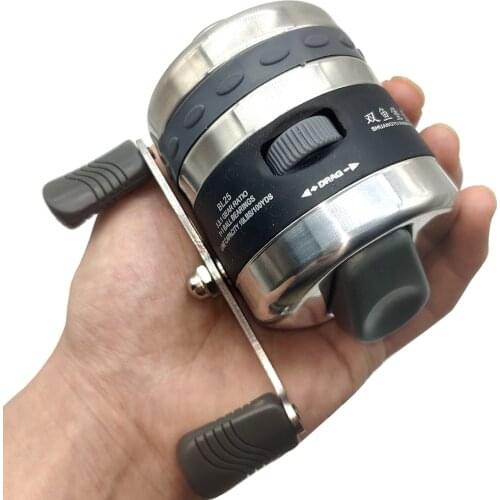 Fishing Reel Slingshot Shooting Fish Closed Wheel Stainless steel Line Cup BL25 Outdoor Hunting with 5# line 40M