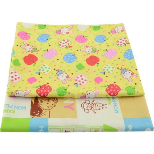 Booksew Cartoon Animal Series 100% cotton Printed Twill Cotton Fabrics for sewing Patchwork Cloth DIY Quilting Fat Quarters