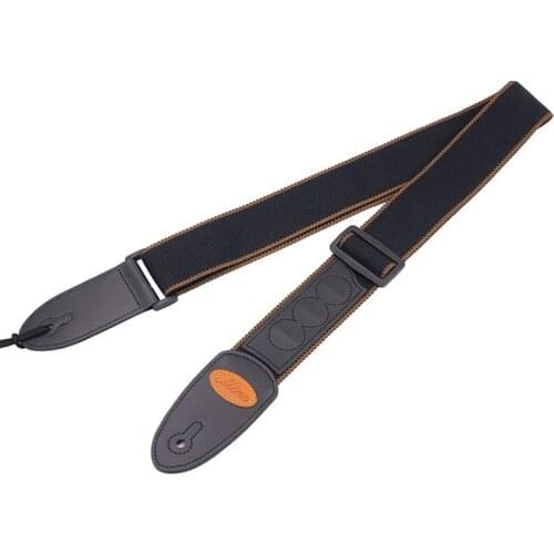 Widening Thickening Cotton Adjustable Guitar Strap with Pick Holders Acoustic Electric Guitar Bass Strap with Leather Ends