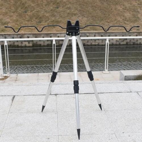 Fishing Rods Tripod Stand Telescopic Tripod Fishing Rod Holder Fishing Support Rod Bracket 5 Rods Frame Tackle Gear Tripod