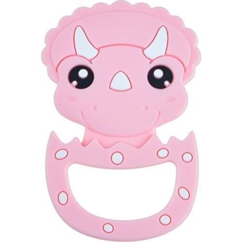 Dinosaur Teether BPA Free Silicone Teether For Teeth Infant Teething Toy Chewing Nursing Product DIY Pacifier Chain Accessories