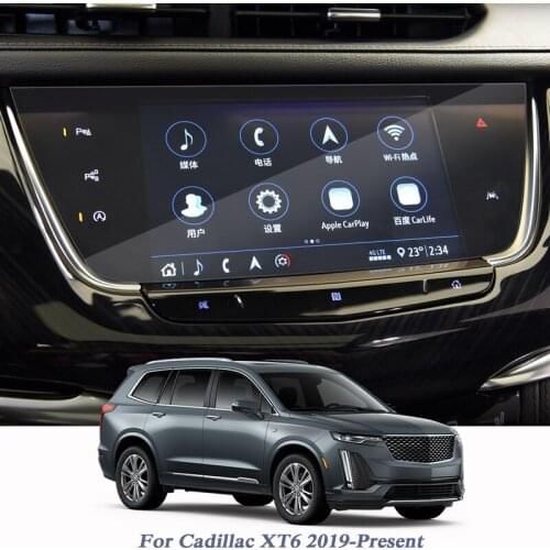 Car Styling GPS Navigation Screen Protect Glass Film For Cadillac XT6 2019-Present Dashboard Display Film Sticker Auto Accessory