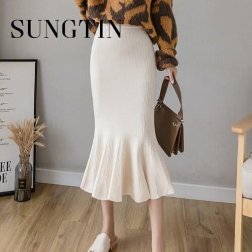 Женские трикотажные юбки Sungtin China At AliExpress